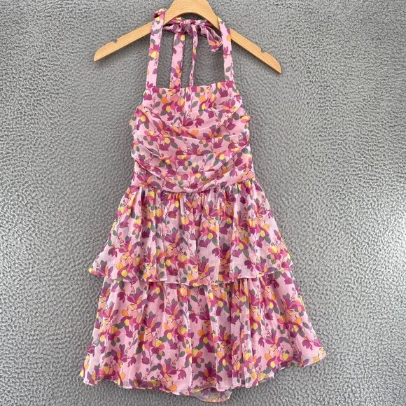 Amanda Uprichard Pink Floral Mini Dress - Picture 3 of 13